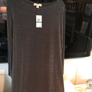 Michael Kors Slinky Silver Metallic Dress